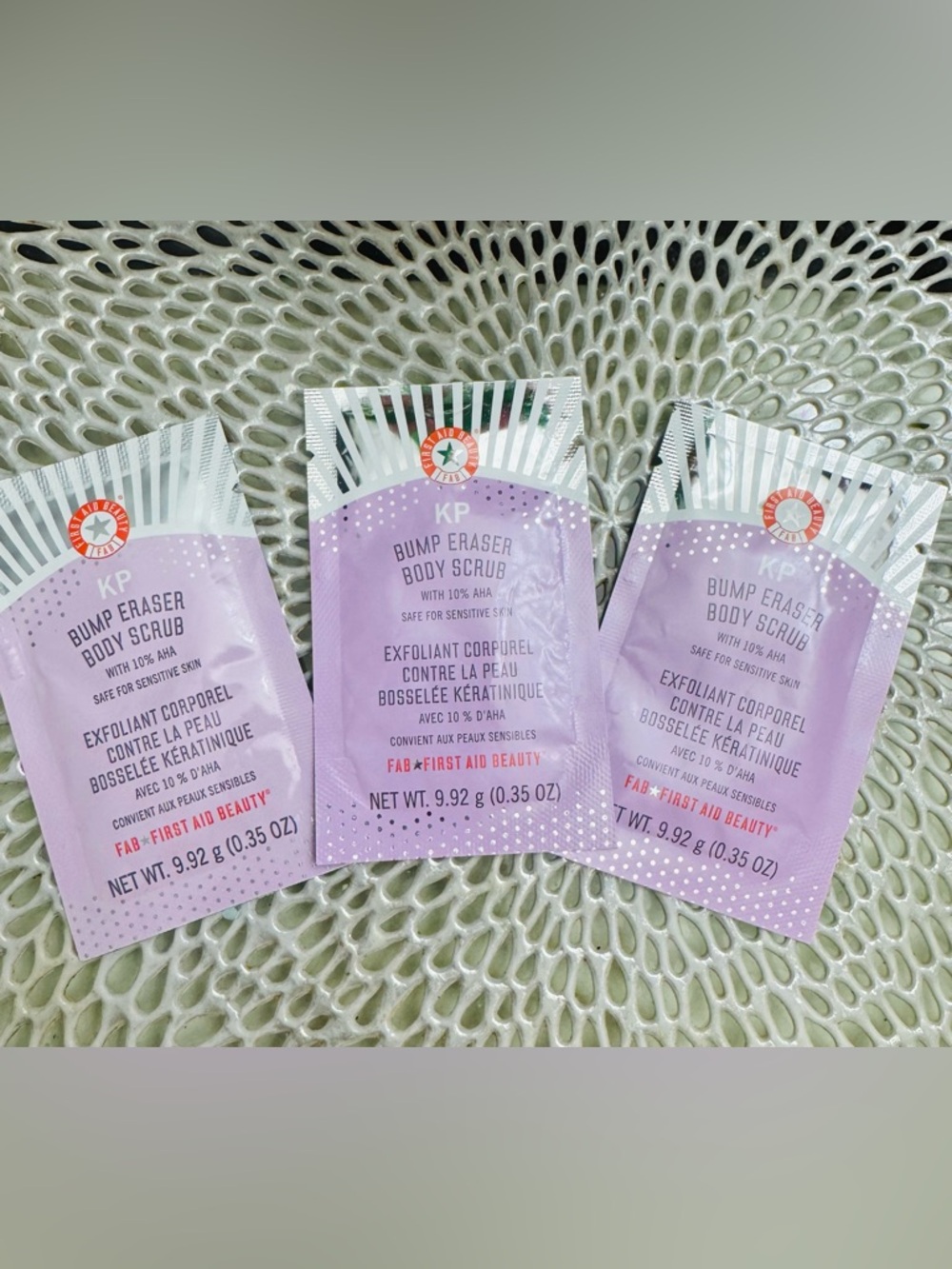 KP Bump Eraser Body Scrub sampler